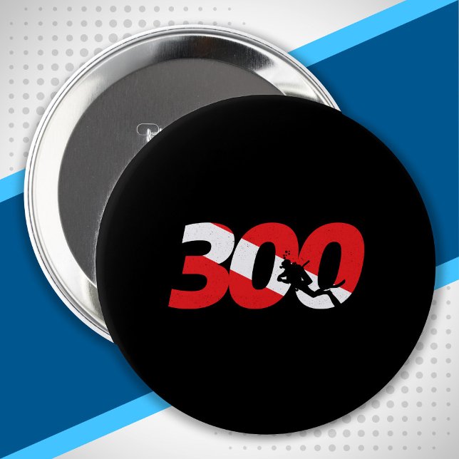 Skuba Diver Gift - 300:e disken - Diver Down Divin Knapp (Skapare uppladdad)