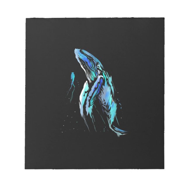 Skuba Diver Humpback Whale Swimming Diving Gift Anteckningsblock (Framsida)