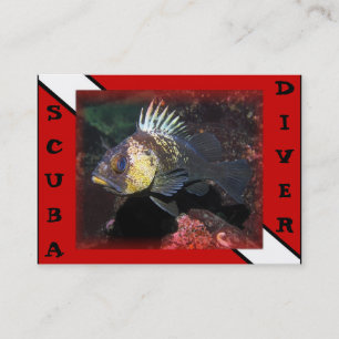 Skuba Diver Rockfish - Affärskort Visitkort