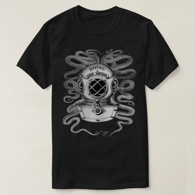 Skuba Diver Sweat Coola Octopus Deep Sea Diving Gi T Shirt (Design framsida)