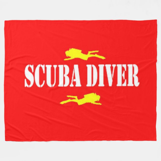 SKUBA-DIVER (VÅGRÄT) FLEECEFILT (Framsidan (Horisontell))