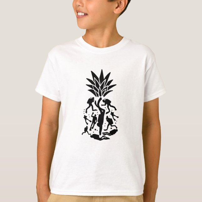 Skuba Divers Pineapple T Shirt (Framsida)