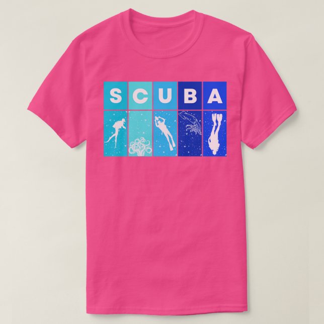 Skuba Embrace Sea Dyka Ocean älskare Di T Shirt (Design framsida)
