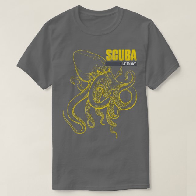 SKUBA Live to DIVE T Shirt (Design framsida)