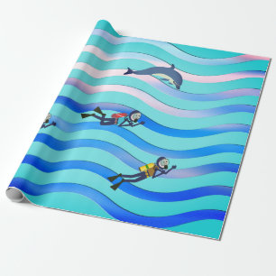 SKUBA-MÅTT MED NITROX-TANK OCH DOLFIN PRESENTPAPPER