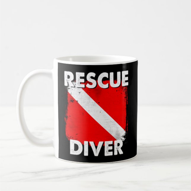 Skuba Rädding Diver för instruktörsdykare Studente Kaffemugg (Vänster)