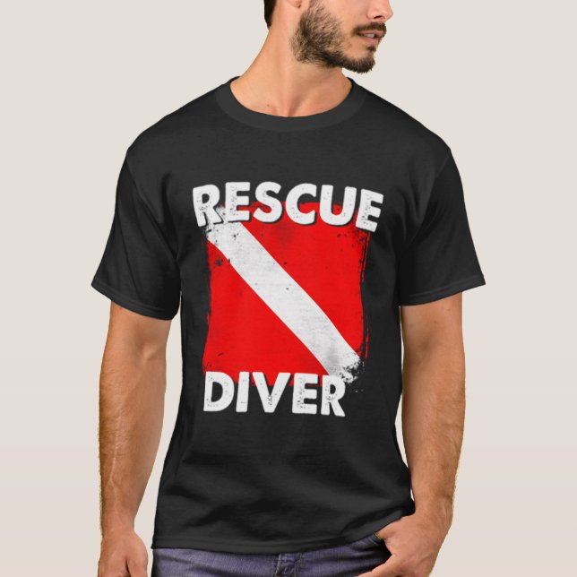 Skuba Rädding Diver för instruktörsdykare Studente T Shirt (Framsida)