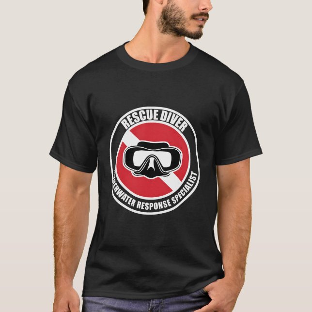 Skuba Rädding Diver T Shirt (Framsida)