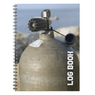 Skuba Tank Dive Log Bok Anteckningsbok Med Spiral