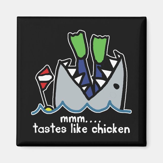 Skuba Tastes Chicken Shark Magnet (Framsidan)