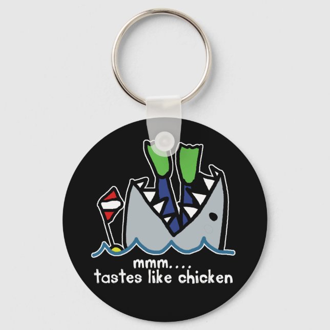 Skuba Tastes Chicken Shark Nyckelring (Framsida)