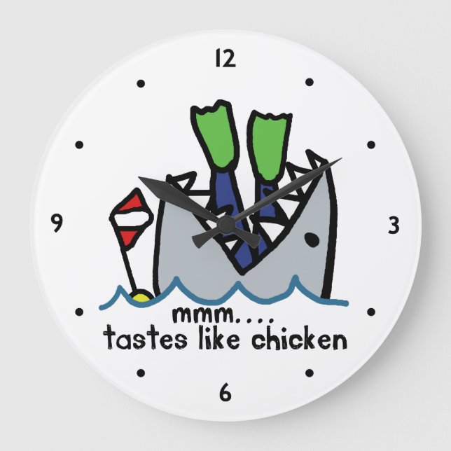 Skuba Tastes Chicken Shark Stor Klocka (Framsida)
