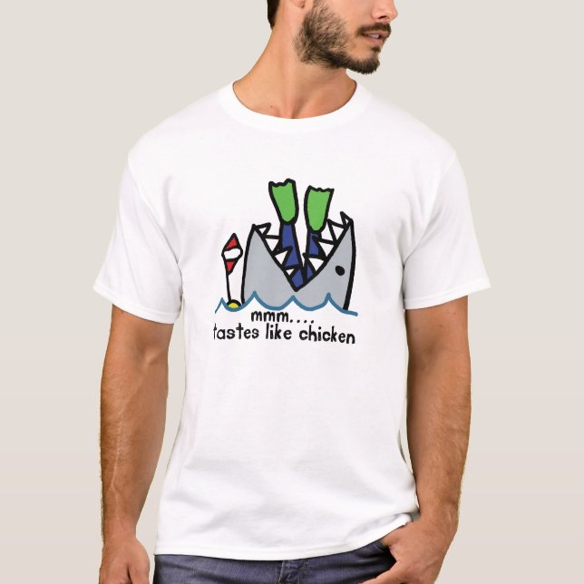 Skuba Tastes Chicken Shark Tee (Framsida)