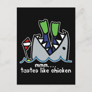 Skuba Tastes Chicken Shark Vykort