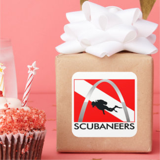 Skubaners Logotyp Stickers Fyrkantigt Klistermärke