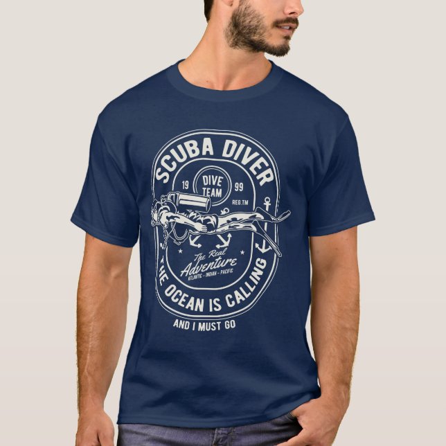 Skubas dykare är på väg att ropa t shirt (Framsida)