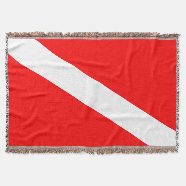 Skubdykare med röd diagonal flagga-symbol filt (Framsidan)
