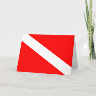 Skubdykare med röd diagonal flagga-symbol kort