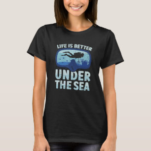 Skubdyver under havsdjuphavsdykning Snorkeli T Shirt