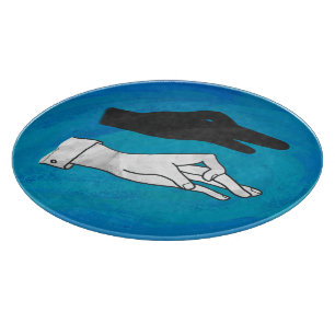 Skugga Anka på blå