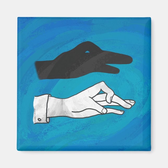 Skugga Anka på blå Magnet (Framsidan)