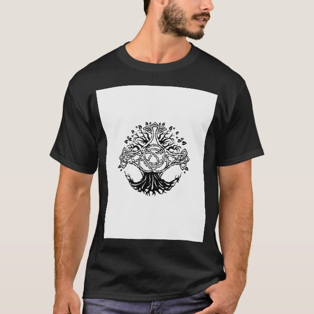 Skugga av Erdtree Elden konstnärlig design gyllene T Shirt (Framsida)