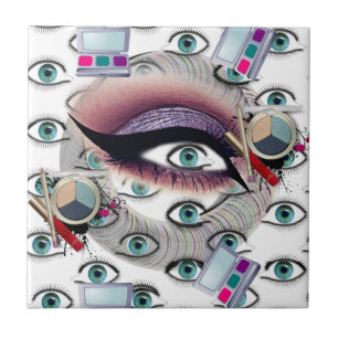 Skugga av keramiskt plattmakeup Öga Kakelplatta