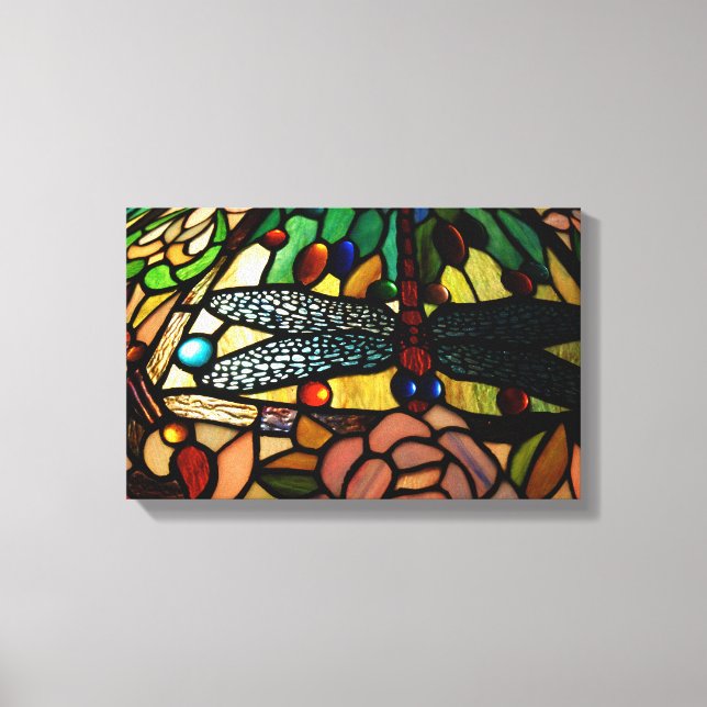 Skugga av tjocka, staplade glaslampor canvastryck (Framsida)