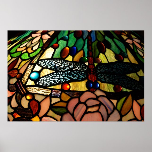 Skugga av tjocka, staplade glaslampor poster (Framsidan)