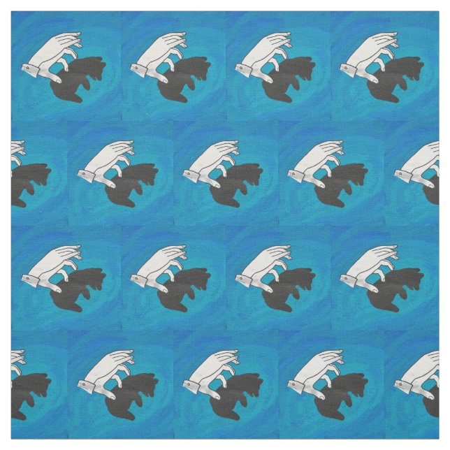 Skugga Bear Unge på Blue Tyg (Provkarta)