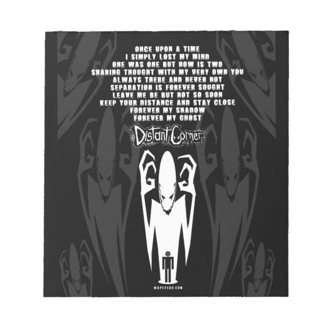 Skugga, Dikt Anteckningsblock (Framsida)