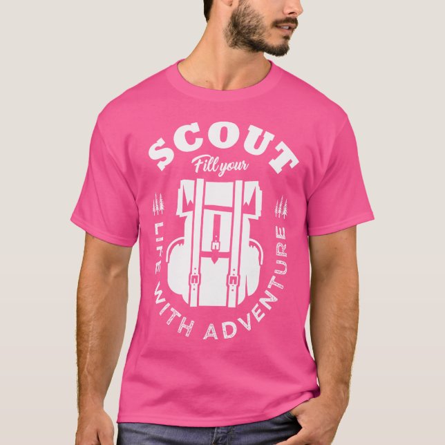 Skugga ditt liv med Äventyr för scout Camp T Shirt (Framsida)