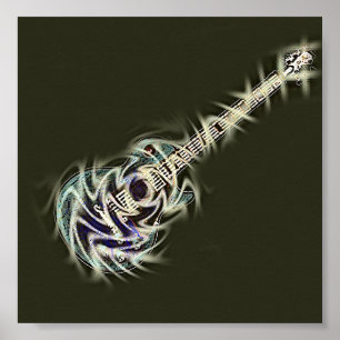 Skugga gitarren poster