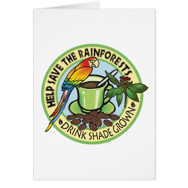 Skugga Grown Coffee Hälsningskort (Framsidan)