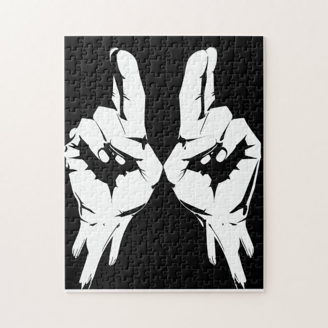 Skugga Händer Puzzle Pussel (Vertikal)