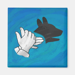 Skugga, Hund på blå Magnet