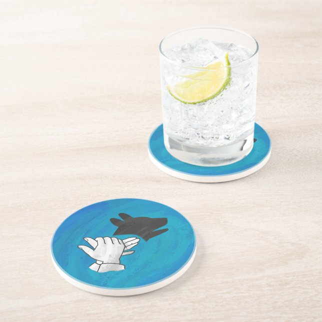 Skugga, Hund på blå Underlägg (Sidan)