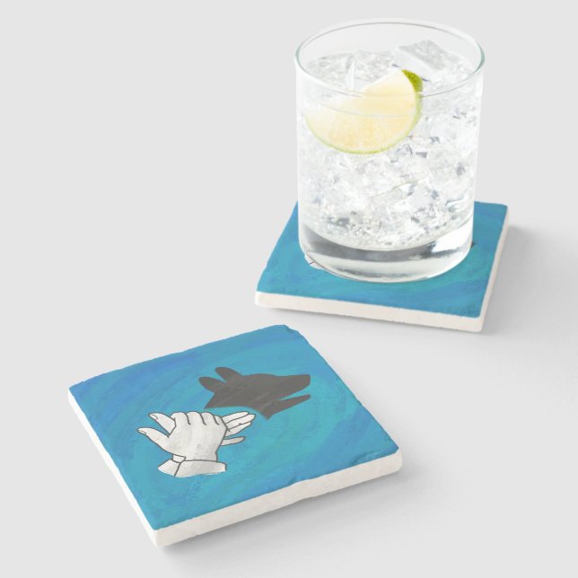 Skugga, Hund på blå Underlägg Sten (Sidan)