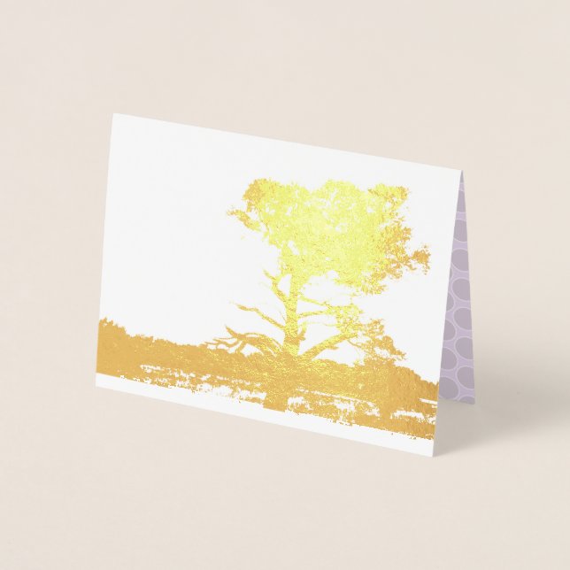 Skugga i träd i olja folierat kort (Framsida)