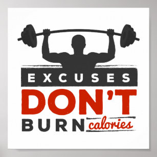 Skugga inte kalorier   Gym Motivational Poster