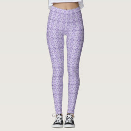 Skugga Ljus Lila Abstrakt Akvarellkonst Leggings