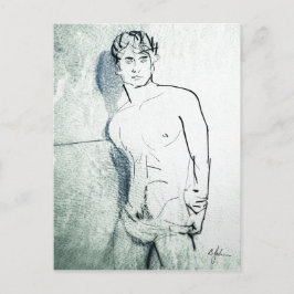 Skugga på väggvykortet vykort