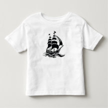 Skugga segelfartyg – Vintage havsillustration