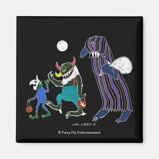 Skugga: Skuggtimmar | Halloween Haiku Magnet (Framsidan)