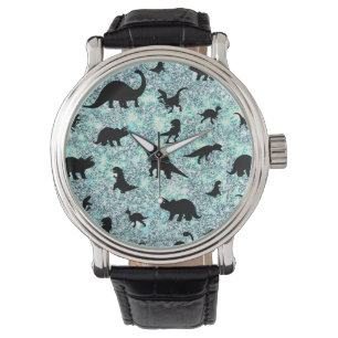 Skugga T-rex-dinosaurie on gradient galaxy Armbandsur
