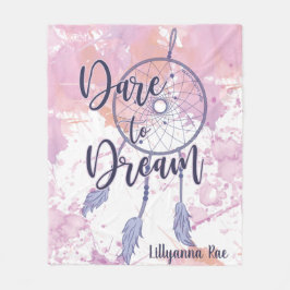 Skugga till Dream Watercolor Dreamcatcher-Personli Fleecefilt
