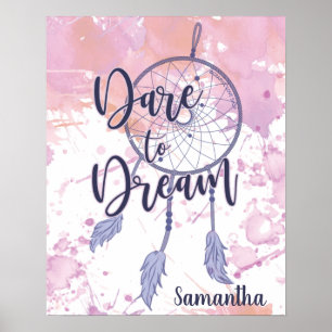 Skugga till Dream Watercolor Dreamcatcher-Personli Poster