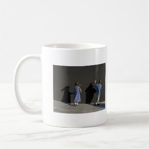 Skugga väggen kaffemugg