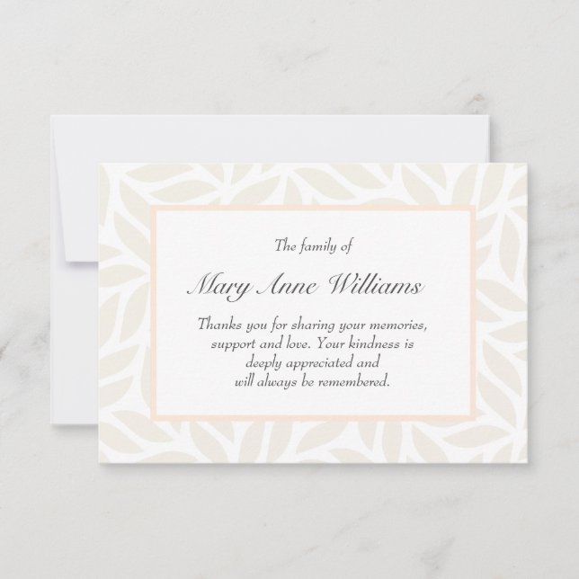 Skuggad begravning - tack (Framsida)