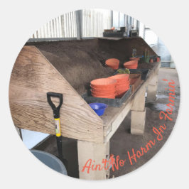 Skuggad Bord Runt Klistermärke